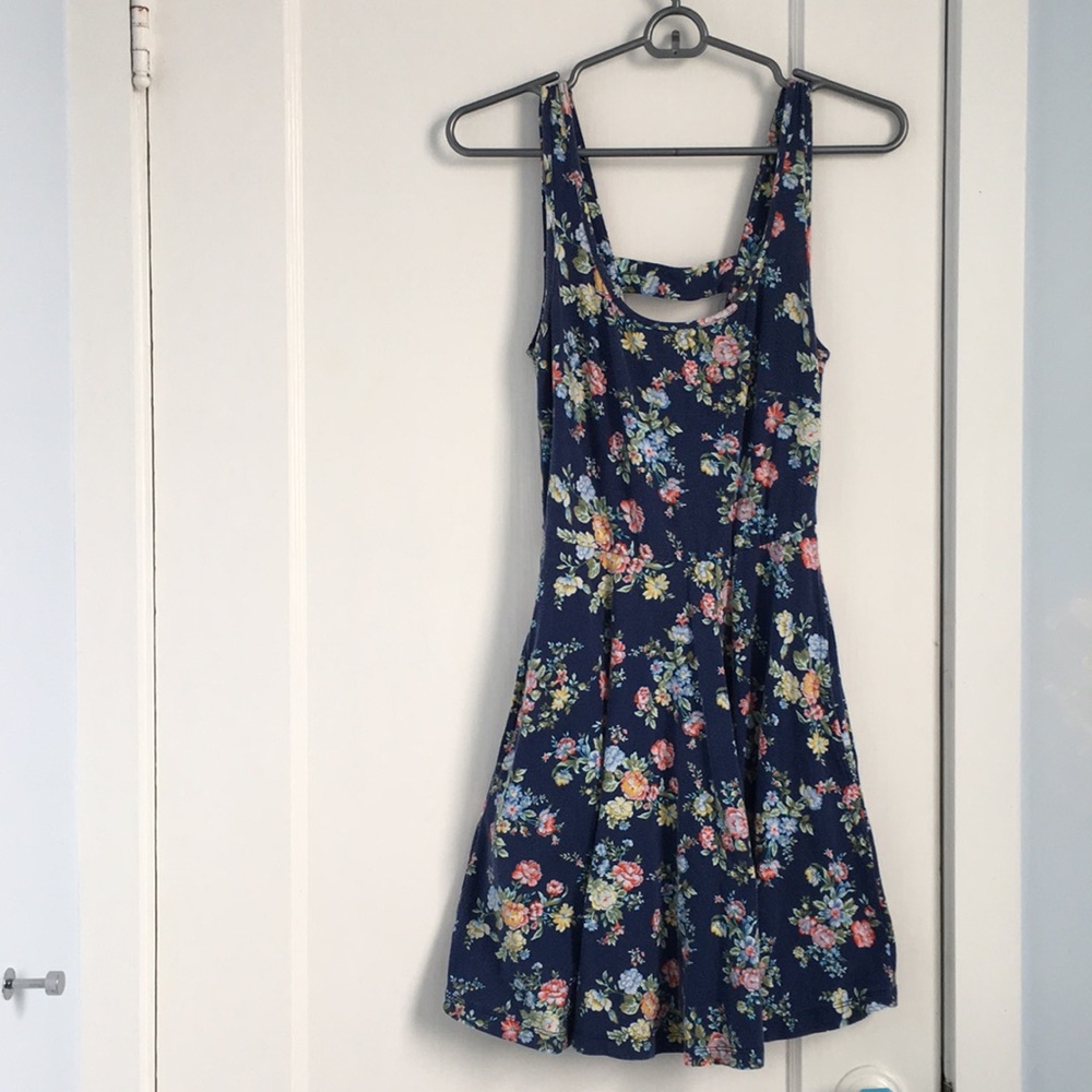 Blue floral dress